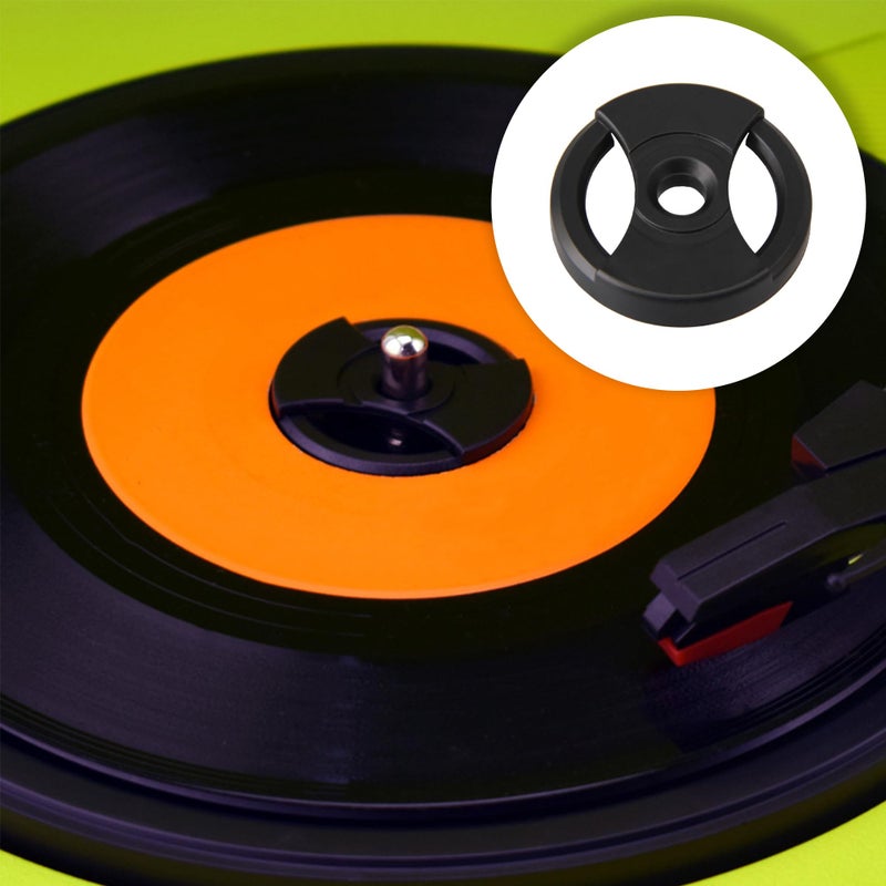Lovermusic Black 7 Inch 45 RPM ABS Vinyl Record Centre-Hole Adapter for Turntables Record - Image 3